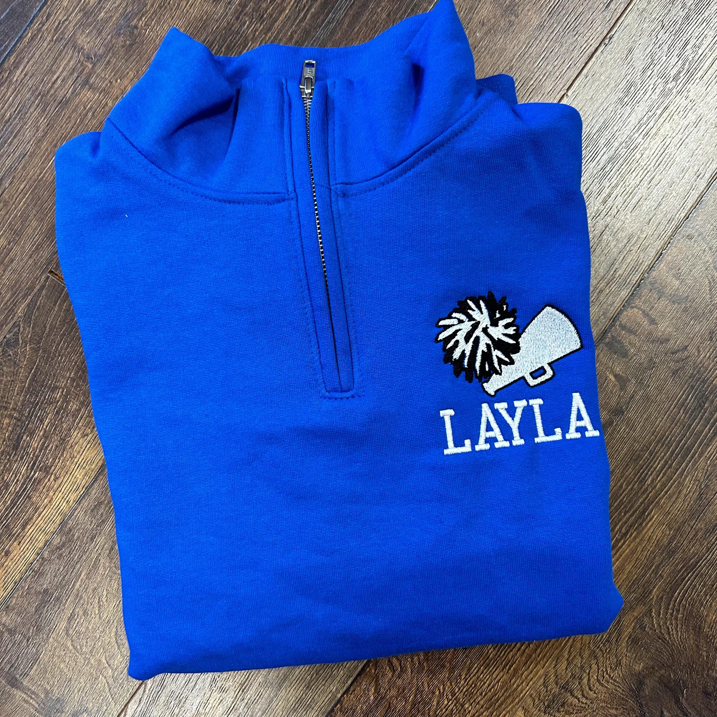 Cheerleader Personalized Quarterzip Sweatshirt