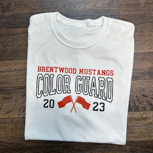 Custom Color Guard Team Mascot Short Sleeve Shirt