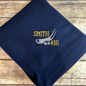 Personalized Hockey Stadium Blanket - Hockey Team Blanket Gift - Hockey Player Senior Gift