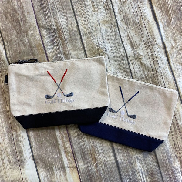 Golf Things Canvas Pouch