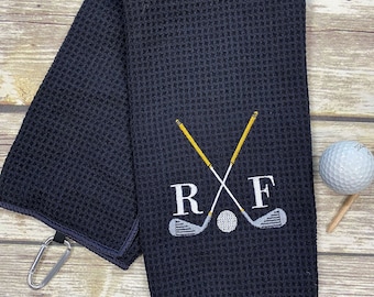 Toalla de golf de microfibra personalizada: regalo de golf bordado