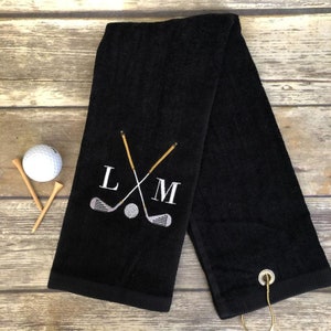 Asciugamano da golf personalizzato - Asciugamano da golf - Regalo da golf - Regalo da golf personalizzato - Asciugamano da golf monogrammato