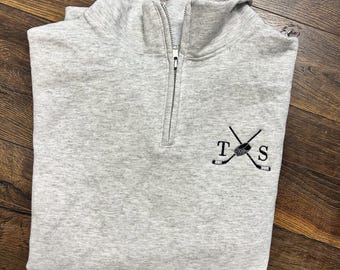 Personalisiertes Hockey Quarter Zip Pullover-Sweatshirt