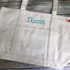 Personalized Canvas Tote Bag - Monogrammed Canvas Tote Bag