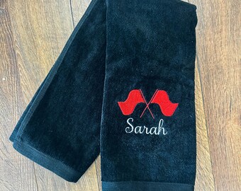 パーソナライズされたカラーガード刺繍入りスポーツタオル