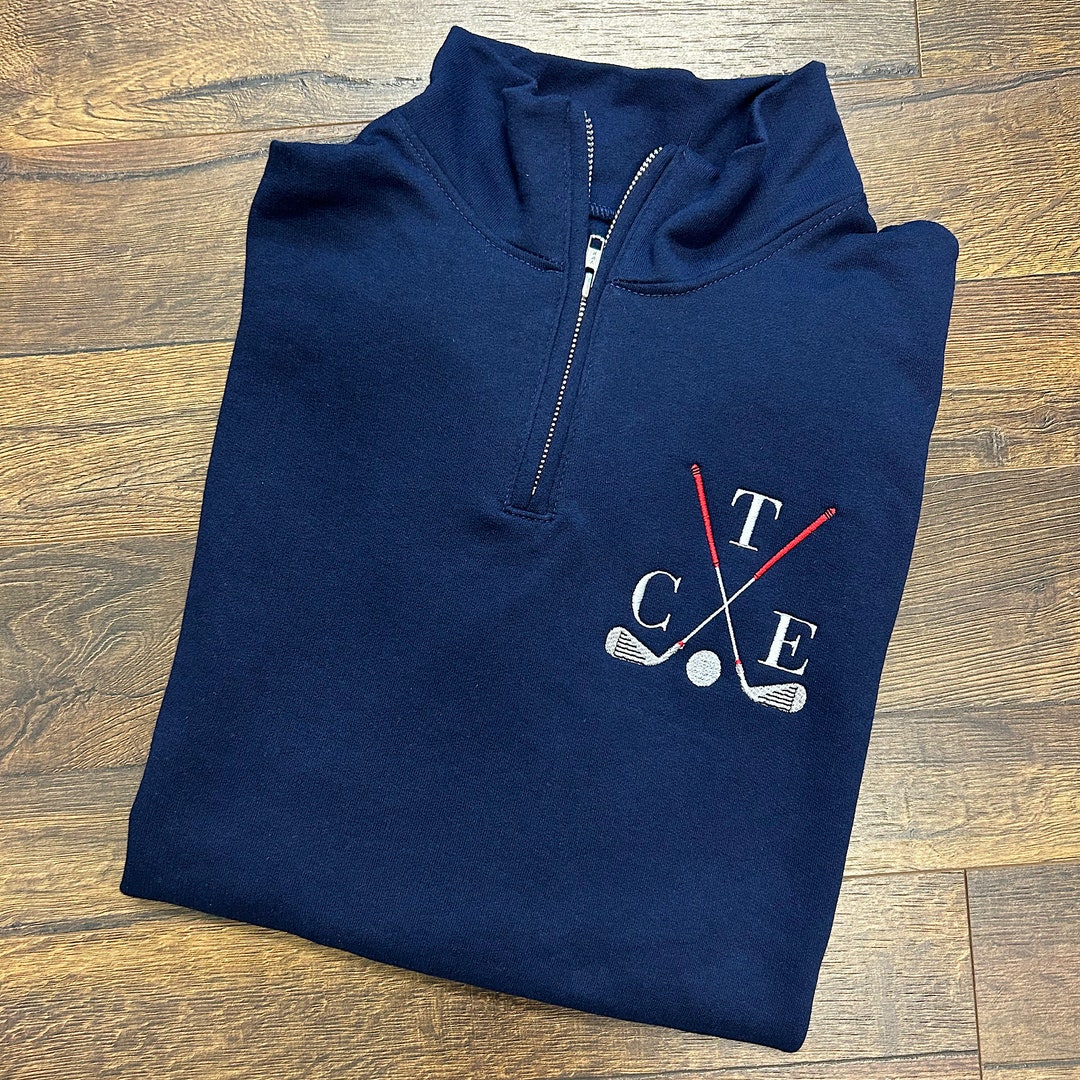 Golf Personalized Quarter Zip Pullover Sweatshirt Personalized Golf ...