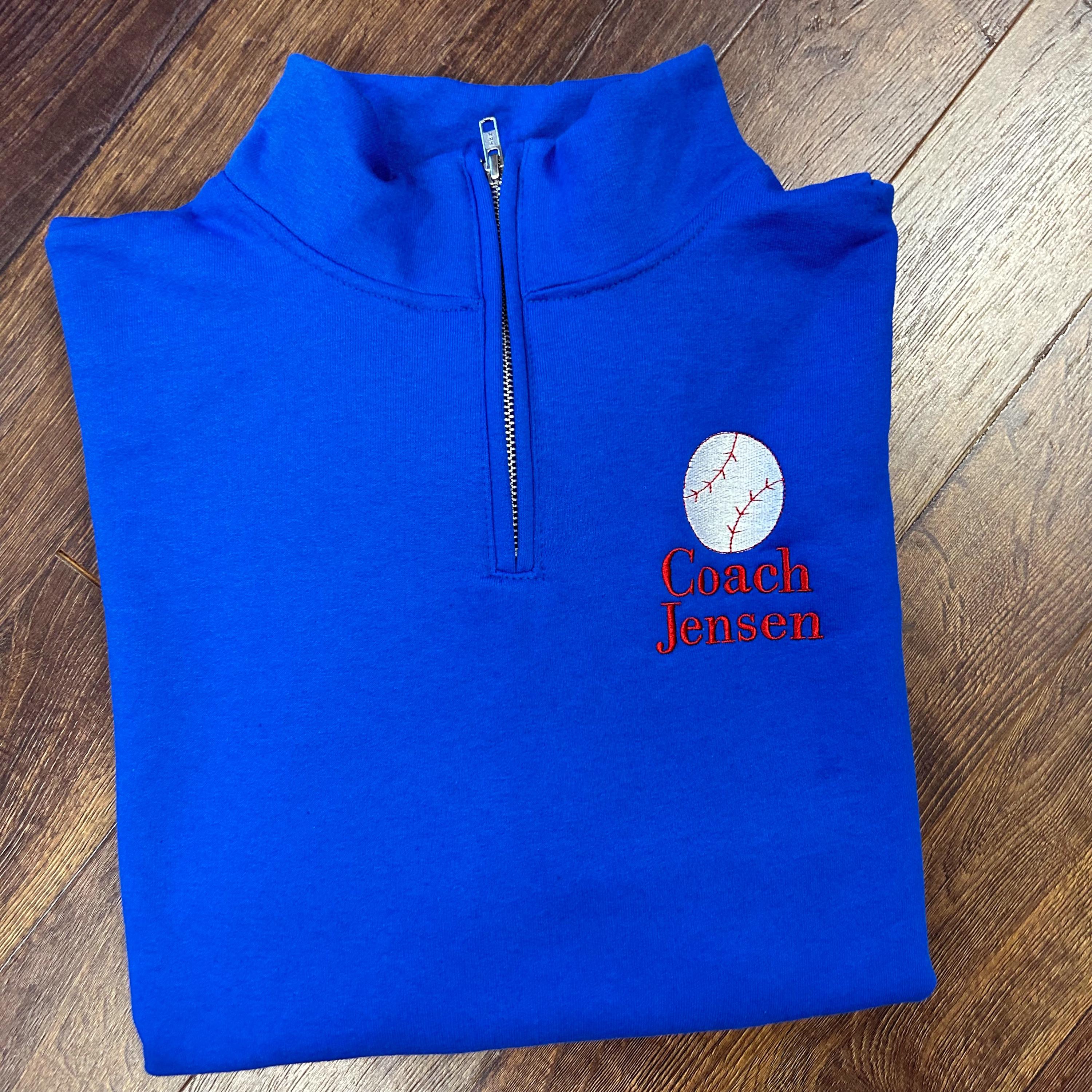 Coach Personalized Quarter Zip Sweatshirt