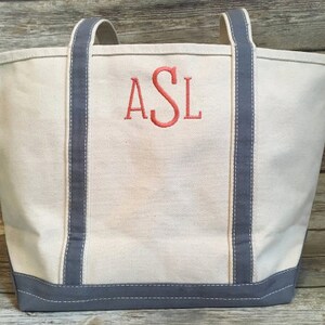 Personalized Canvas Tote Bag - Monogrammed Canvas Tote Bag