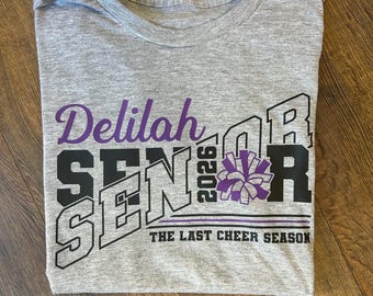 Custom Cheerleader Senior Short Sleeve Shirt
