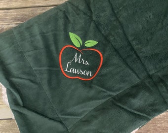 Personalized Teacher Mink Sherpa Blanket
