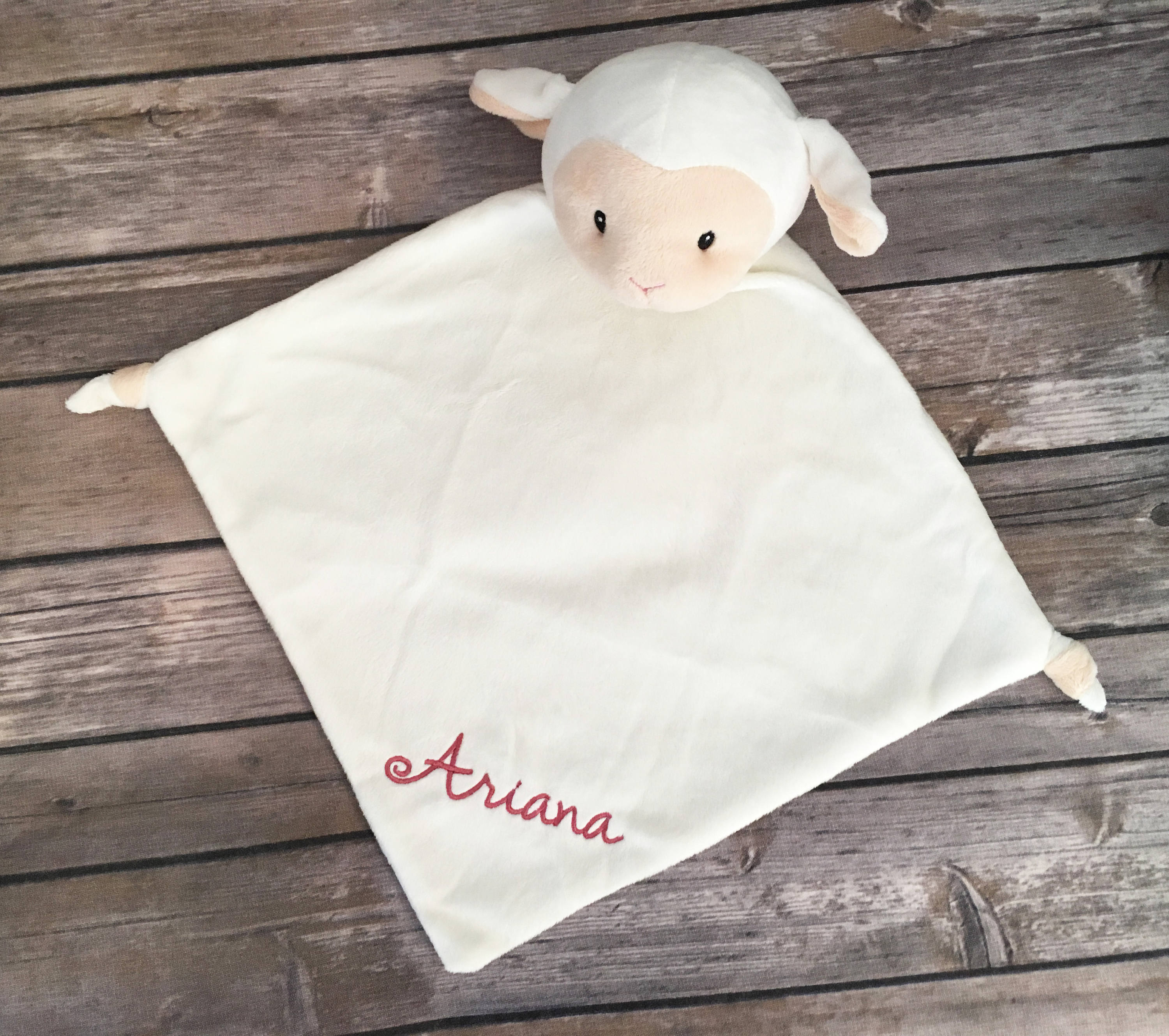 Personalized Lamb Baby Cubbie Blanket Personalized Baby Etsy