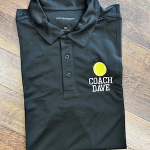 Personalized Embroidered Tennis Ball Performance Polo