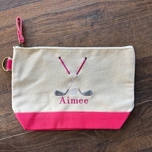 Personalized Golf Things Canvas Pouch
