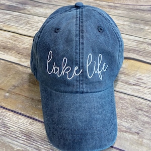 Lake Life Baseball Hat - Lake Baseball Hat - Lake Hair Don&#39;t Care