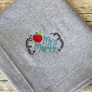 Couverture sweat-shirt personnalisée pour professeur de stade