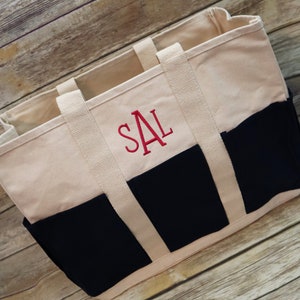 Personalized Carry All Pocket Tote Bag - Monogrammed Carry All Pocket Tote Bag - Ultimate Tote Bag