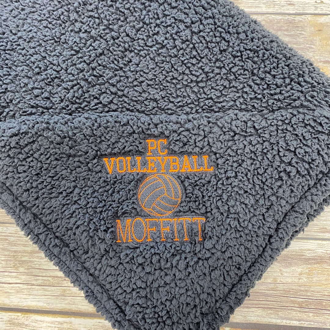 Personalized Volleyball Sherpa Blanket Volleyball Team Blanket Etsy