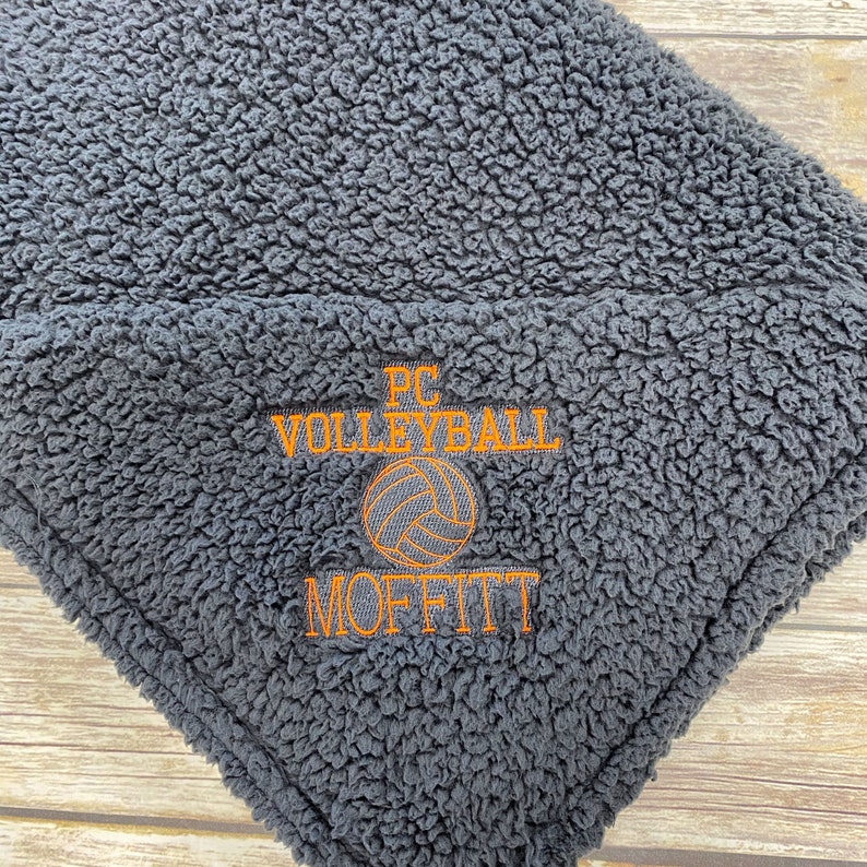 Personalized Volleyball Sherpa Blanket Volleyball Team Etsy