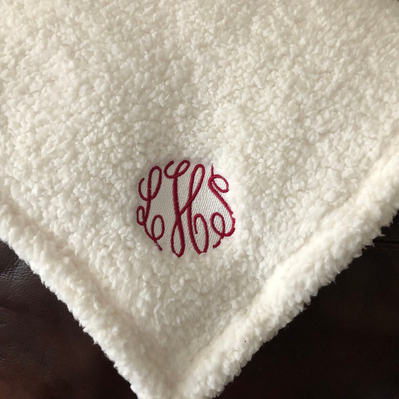 Personalized Sherpa Blanket Monogrammed Sherpa Blanket Etsy