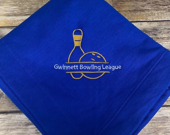Custom Embroidered Bowling Blanket – Bowler Team Gift