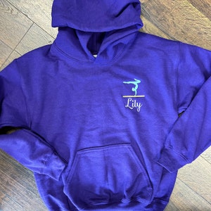 Personalized Gymnastics Youth Hooded Sweatshirt