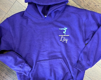 Sudadera con capucha de gimnasia personalizada para jóvenes