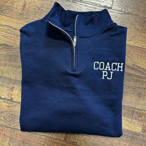 Coach Personalized Quarter Zip Sweatshirt