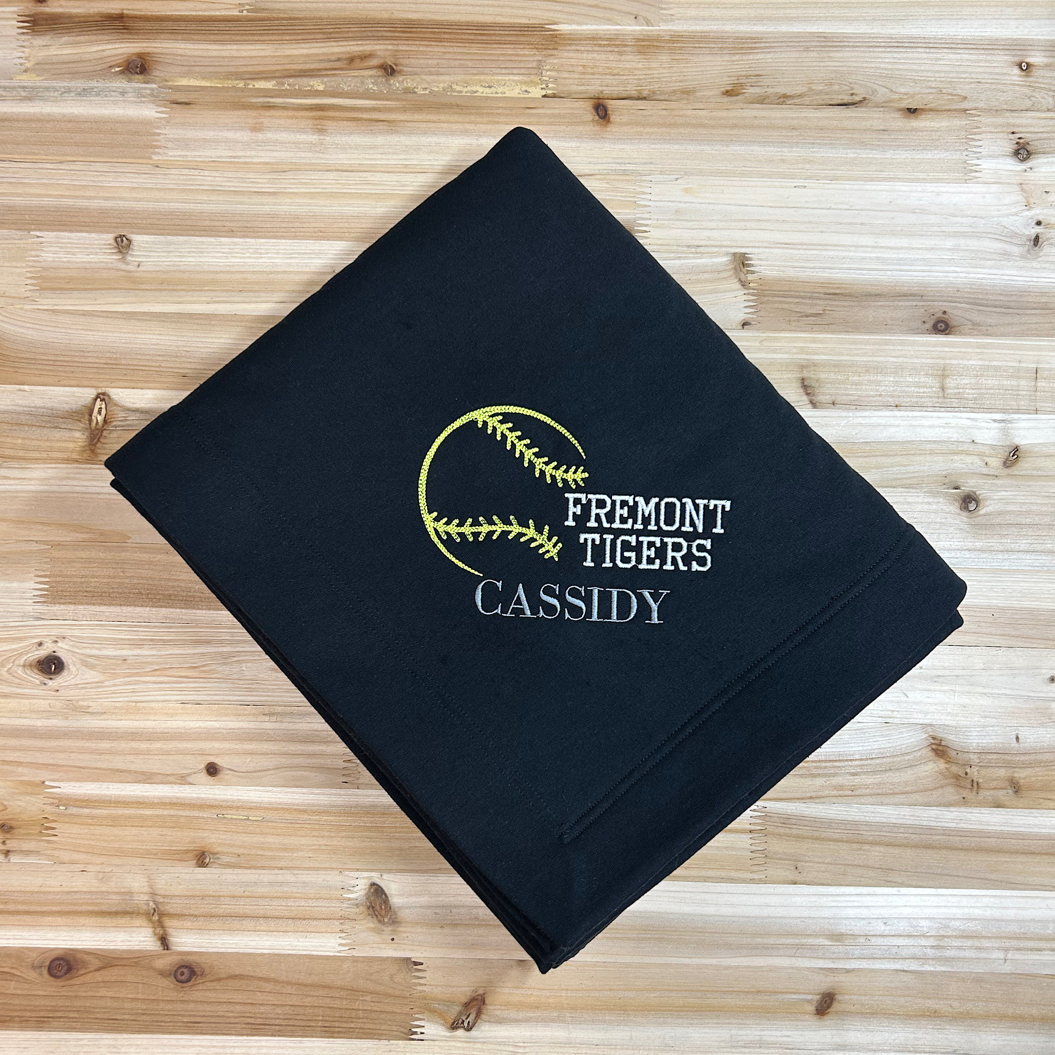 TEEMAN Personalisierte Softball-Decke – Individuell Mit Namen, Perfekt Als Geschenk Für Spielerinnen