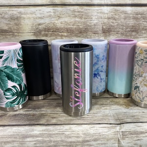 SALE!!! Personalized Skinny Can Cooler - 12oz Stainless Steel Skinny Can Cooler