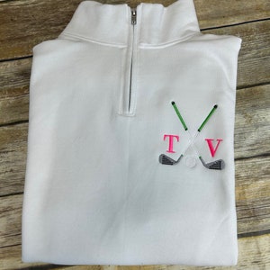 Golf Personalized Quarter Zip Pullover Sweatshirt - Personalized Golf Gift - Golf Sweatshirt - Golf Team Senior Gift
