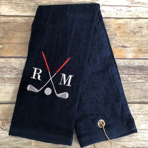Serviette de golf personnalisée - Serviette de golf - Cadeau de golf - Cadeau de golf personnalisé - Serviette de golf à monogramme
