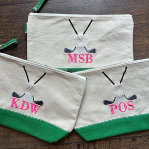 Personalized Golf Things Canvas Pouch