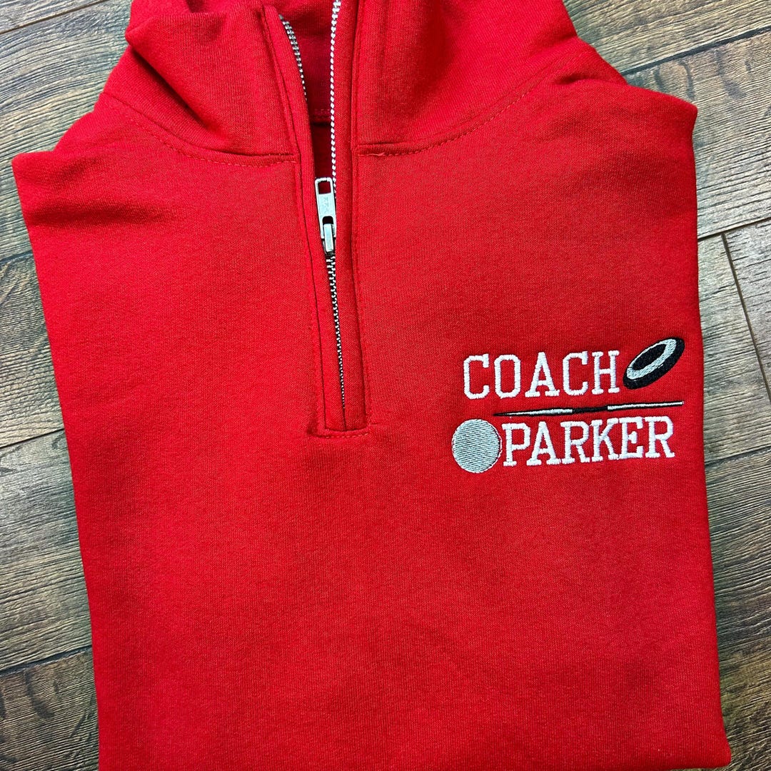 Throwing Coach Track & Field Personalized Quarter Zip Sweatshirt - Etsy