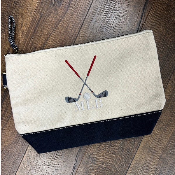 Personalized Golf Things Canvas Pouch