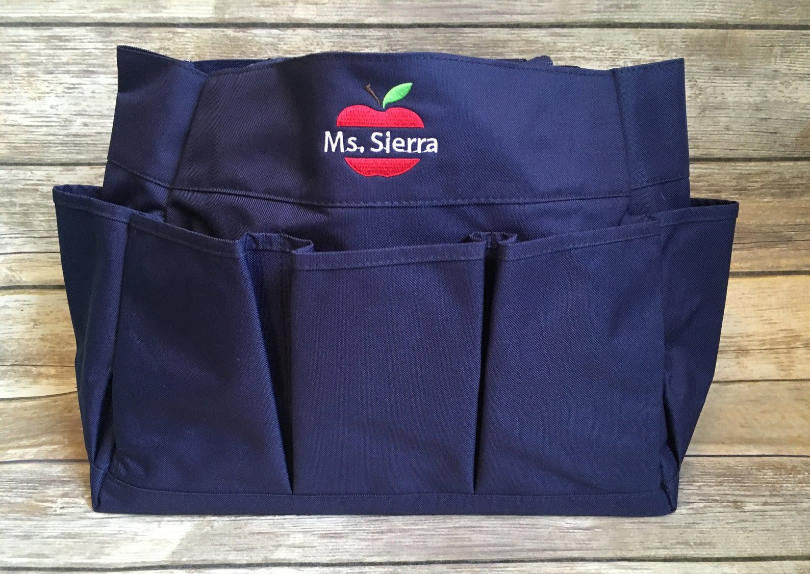 Personalized Teacher Carry All Organizer Tote Bag Etsy