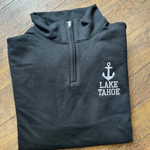 Personalized Lake Anchor Quarterzip Sweatshirt