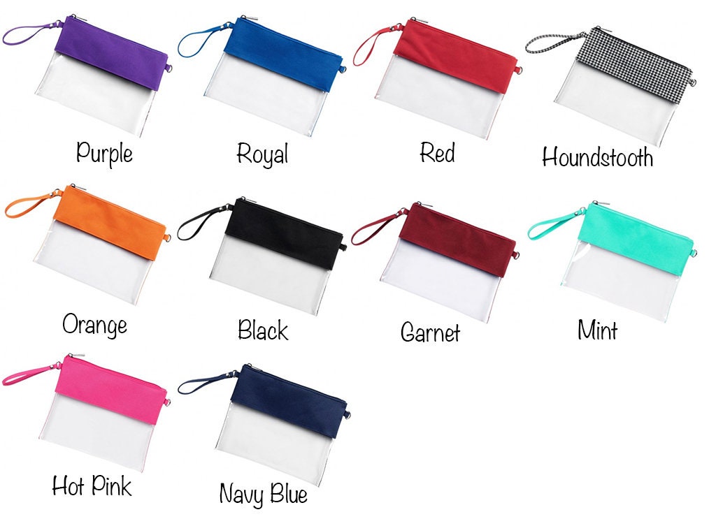 Monogrammed Clear Purse Stadium Approved Purse Etsy