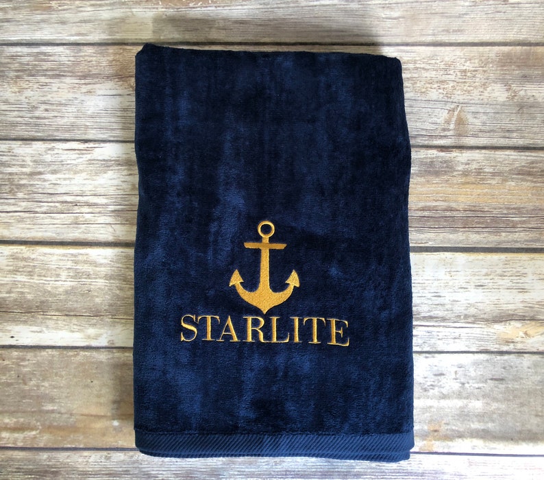 Personalized Anchor Beach Towel