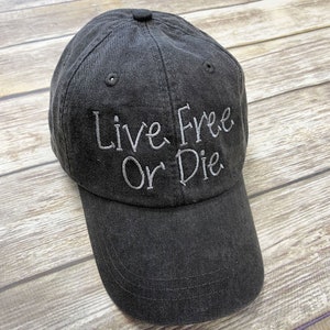 Live Free or Die Baseball Hat - New Hampshire Baseball Hat - NH Baseball Hat