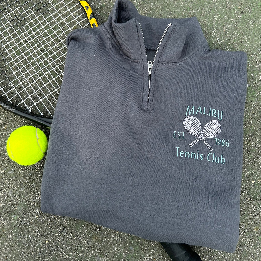 Tennis Club Custom Quarter Zip Sweatshirt - Etsy