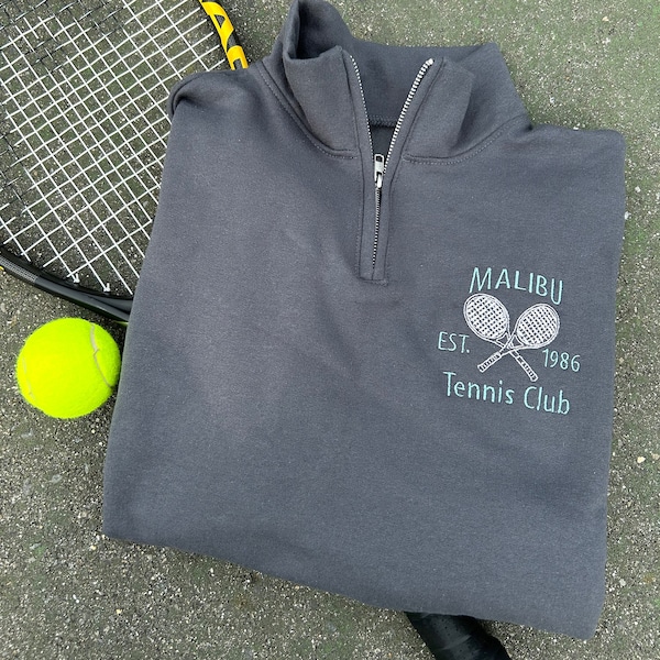 Tennis Club Custom Quarter Zip Sweatshirt