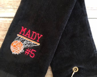 Personalized Basketball Towel – Embroidered Team Gift