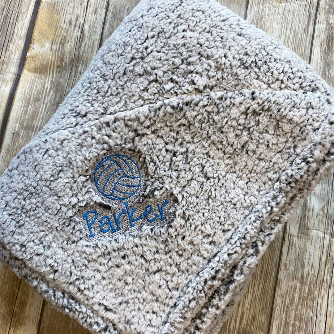 Personalized Volleyball Sherpa Blanket Volleyball Team Blanket Etsy