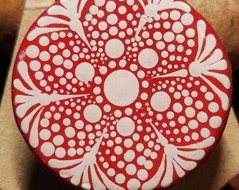 Hand Painted Dot Mandala Retractable ID/Badge Reel