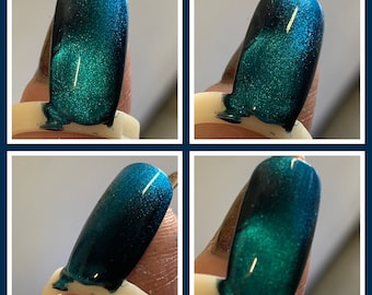 Shifting Tides - magnetic polish teal blue green