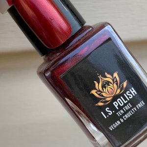 Red Red Wine red  pearl  nail polish