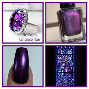 The Royals "Coronation Day" purple nail polish