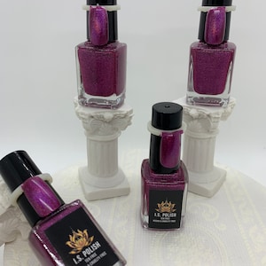 Faerie Fantasy  magnetic holographic burgundy red ruby nail polish