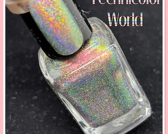 Technicolor World a chrome shifting holographic nail polish