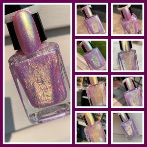 South Pole Glow chameleon  flake nail polish pink